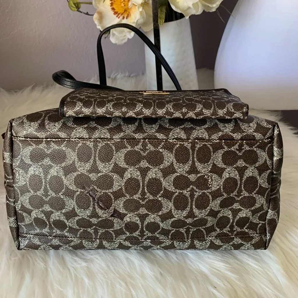 Coach  Brown and Black Monogram Tote - Image 3