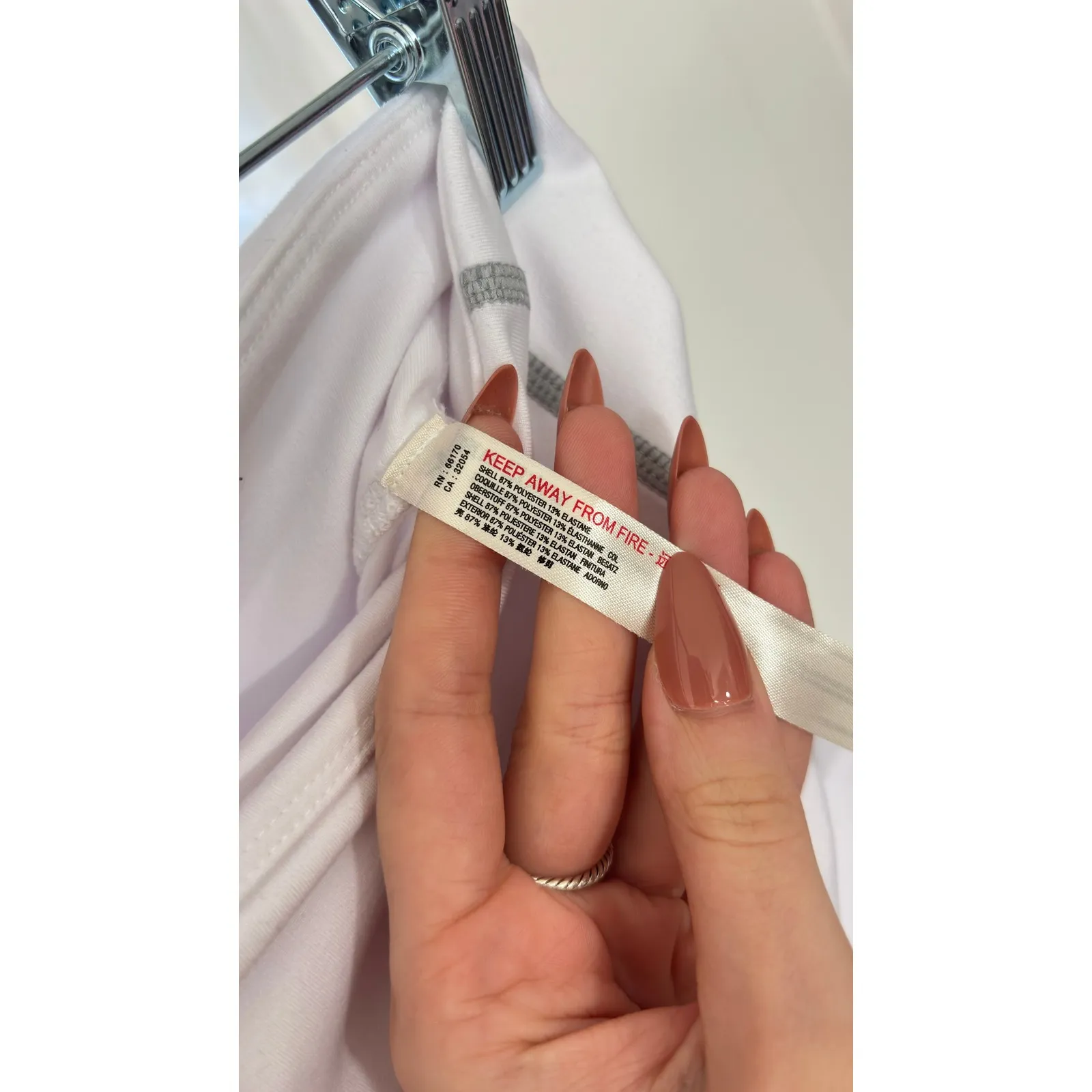 $98 Free People Movement High Waist White Leggings Ruched Ankle Pockets M Size M - Image 8