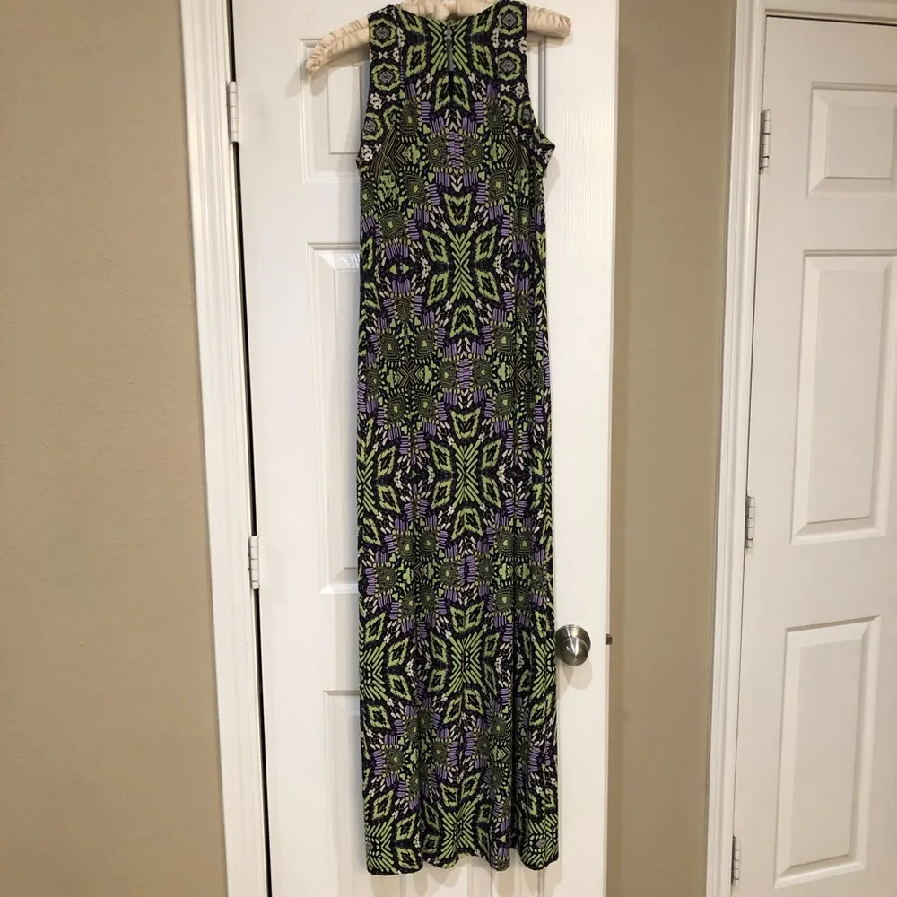 London Times Sleeveless Print Dress double slits 6 - Image 11