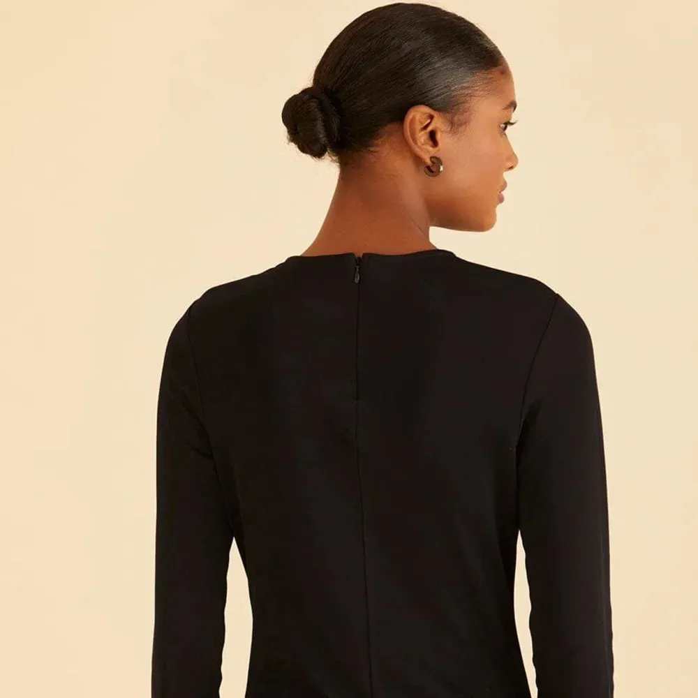 Farm Rio Black Long Sleeve Knot Bodysuit - Image 3
