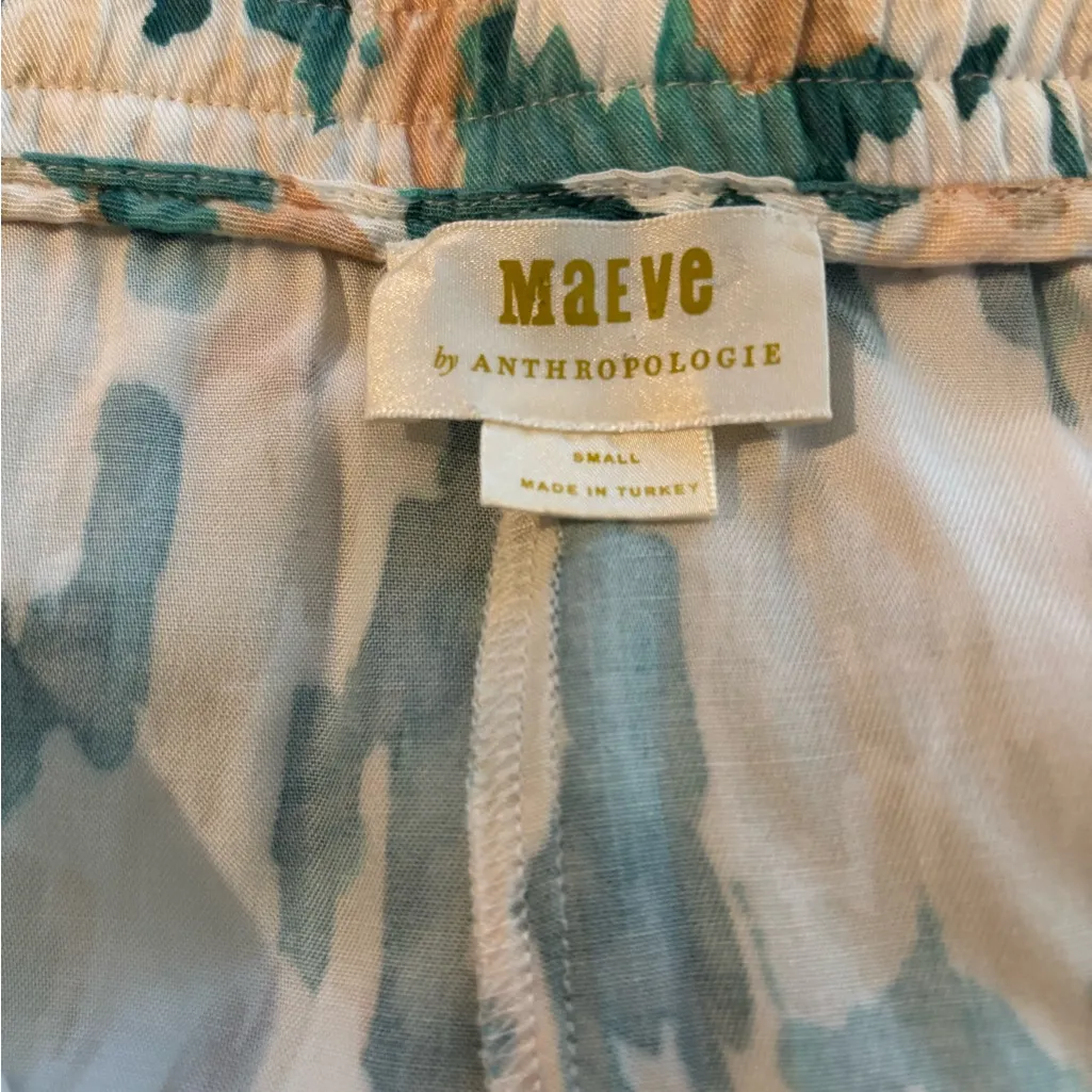 Anthropologie MAEVE black and white white polka dot cropped wide leg pants.‎ - Image 9