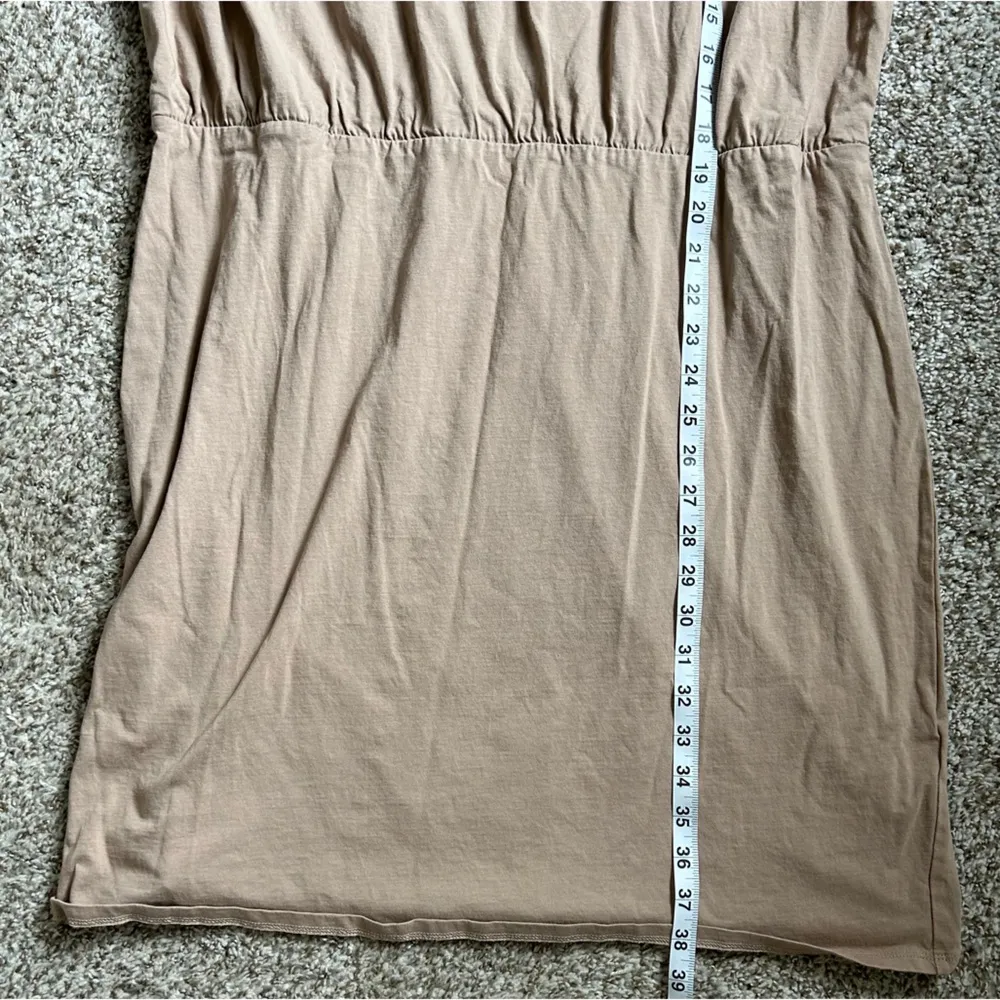 Express Tan Nude Mini Dress Shoulder Pads Comfy Casual Summer Formal XL Neutral - Image 6