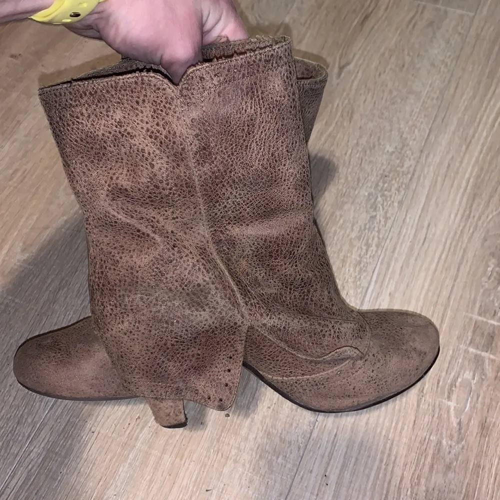 Not Rated brown zip up summer heeled mid calf boots - Image 7