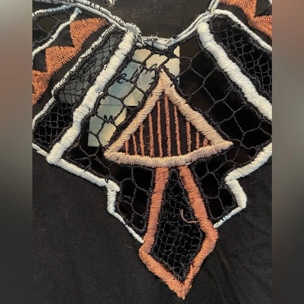 Revolve Cleobella Marina Black Mini Dress size Medium - Image 7