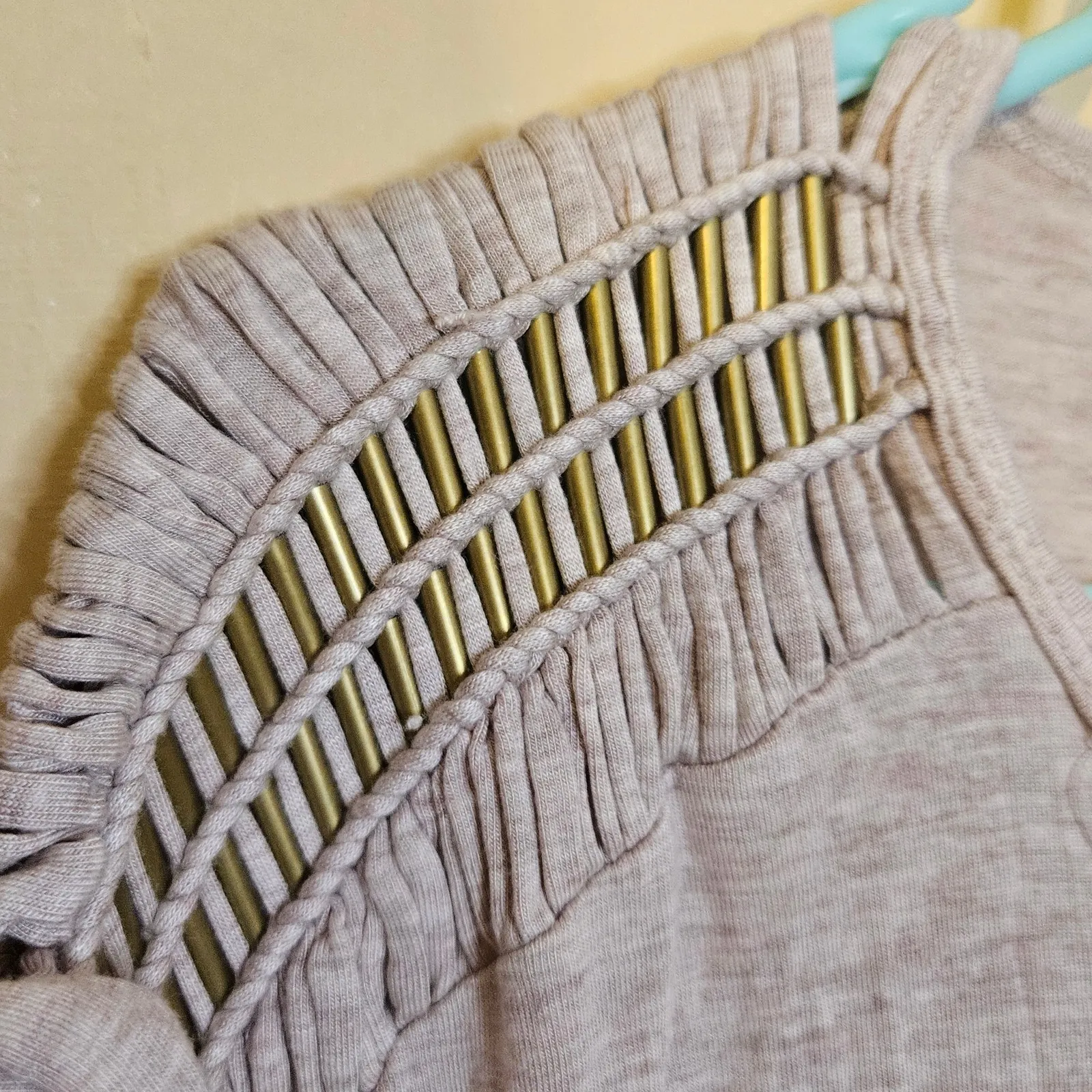 Rose + Olive Size Medium M Light Heathered Purple Pink Metal Embellished Soft - Image 2