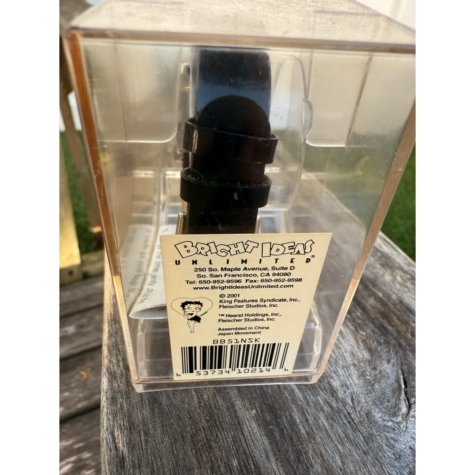 New Vintage Betty Boop Wrist Watch Black Leather‎ Band Bright Ideas Unlimited Red - Image 4