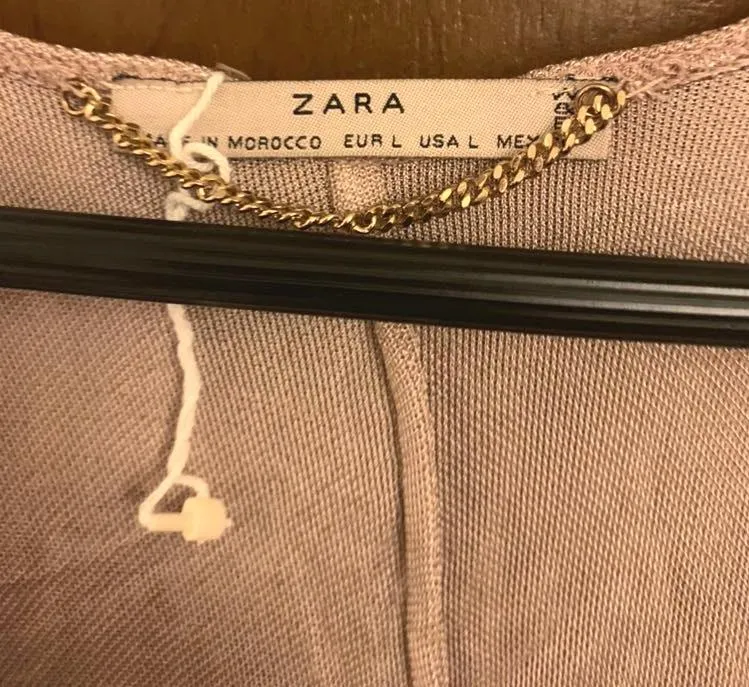 ZARA Metallic Rust Tank Blouse - Image 3