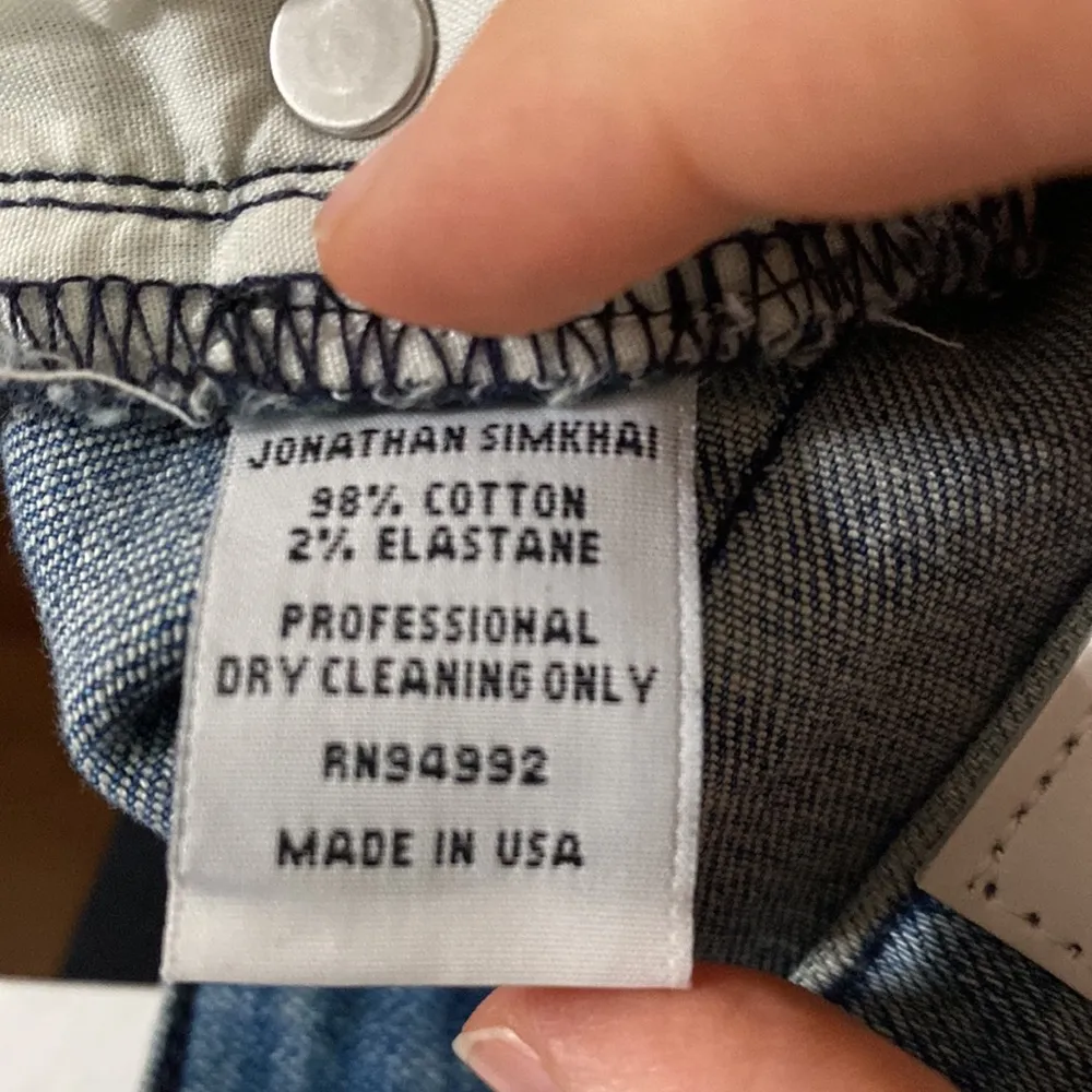 Jonathan Simkhai Standard high waisted skinny jeans with front seam sz 25 - Image 12