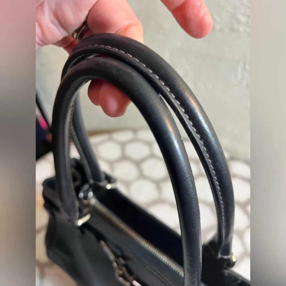 COACH Chic Black Leather Handbag, newer bag, gently used, great condition - Image 11