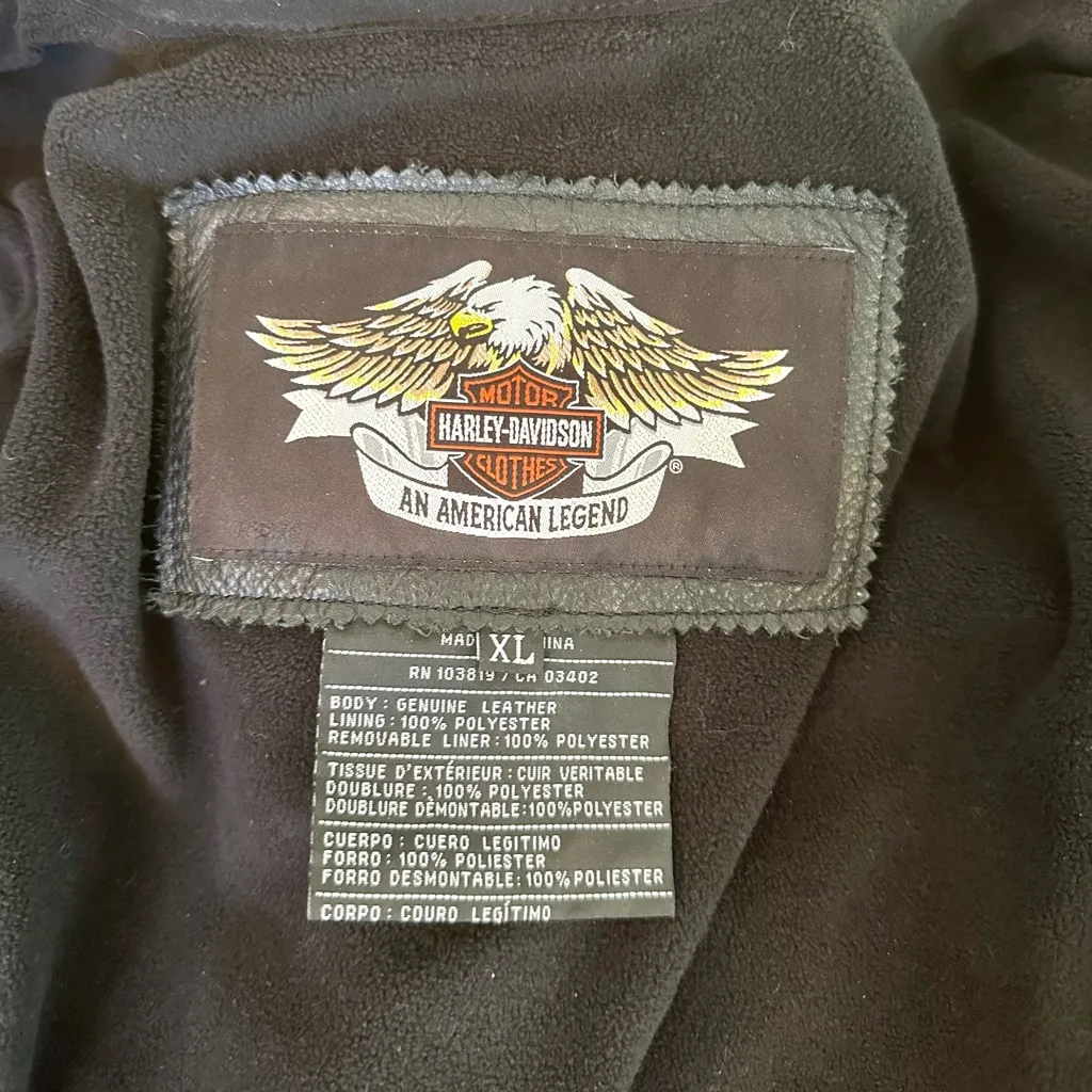 Harley Davidson - Leather Jacket with Removable Fleece Lining - BRAND NEW! - Image 12