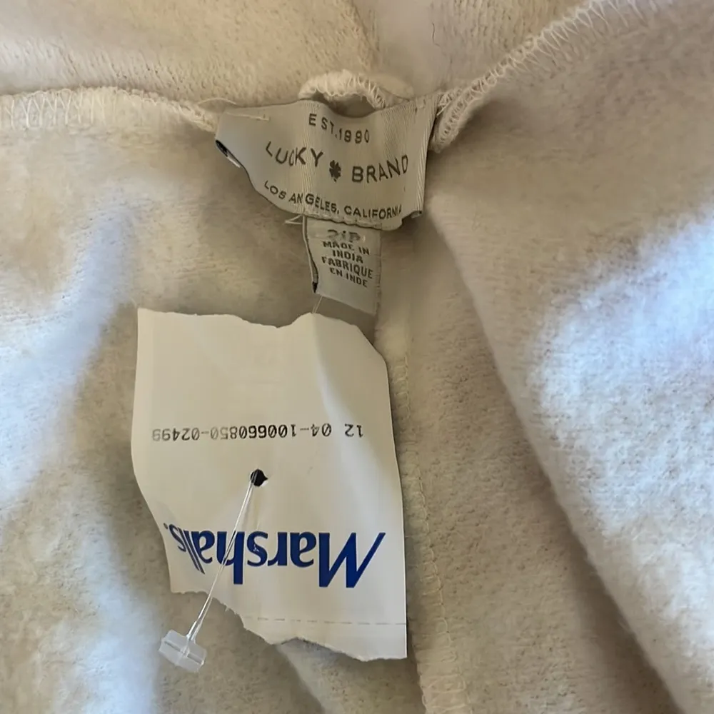 LUCKY BRAND Beige White Camo Cardigan Sweatshirt 7WD71032 $79.50 NWT S - Image 6