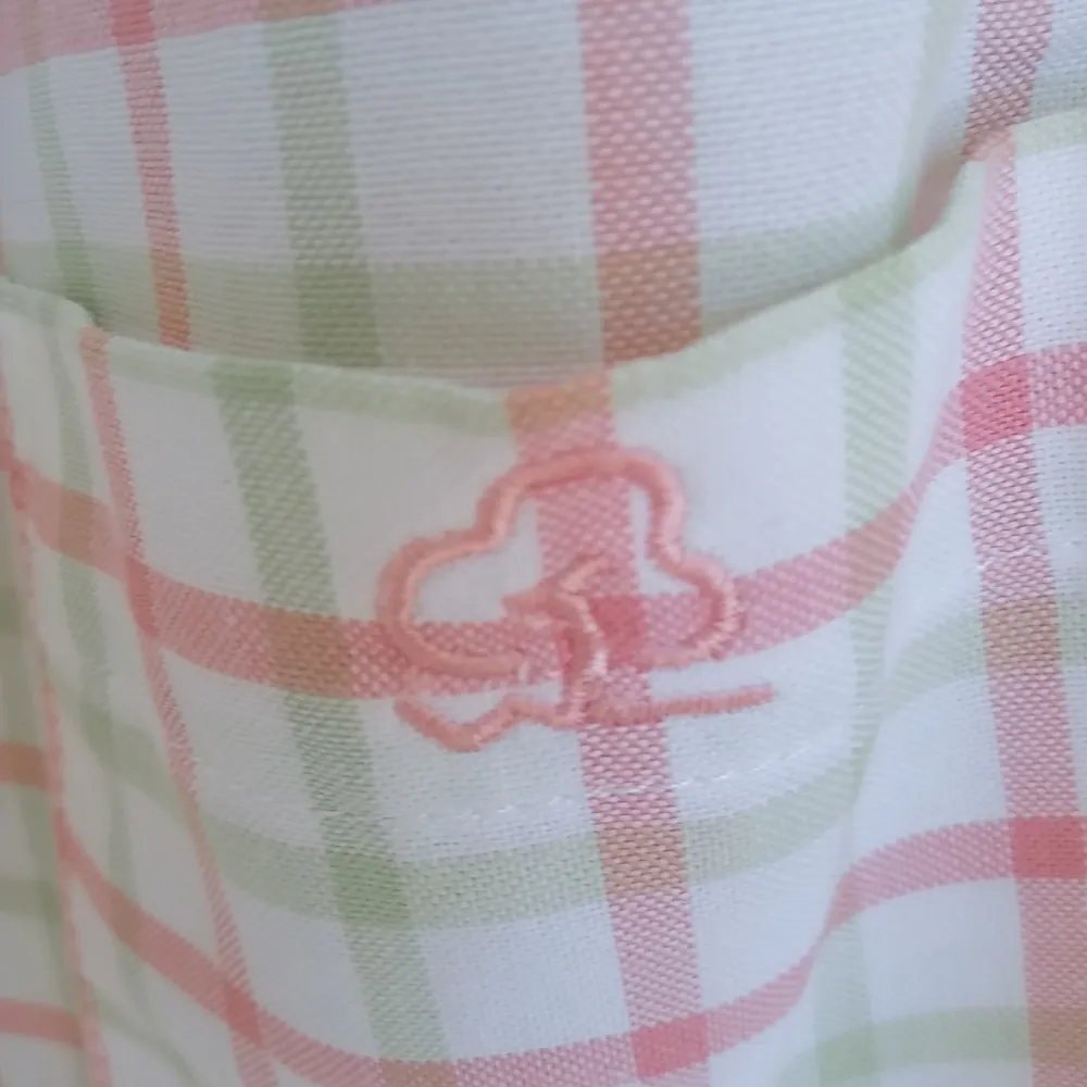 Willow Lane 20W Western Cowgirl Style Coral Lime Plaid Tunic Top Plus Pink - Image 6