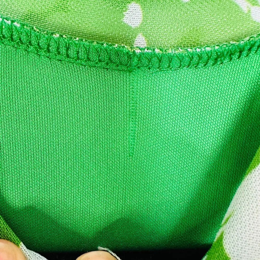 ASOS mesh long sleeve frill mini dress in green and blue floral - Image 6