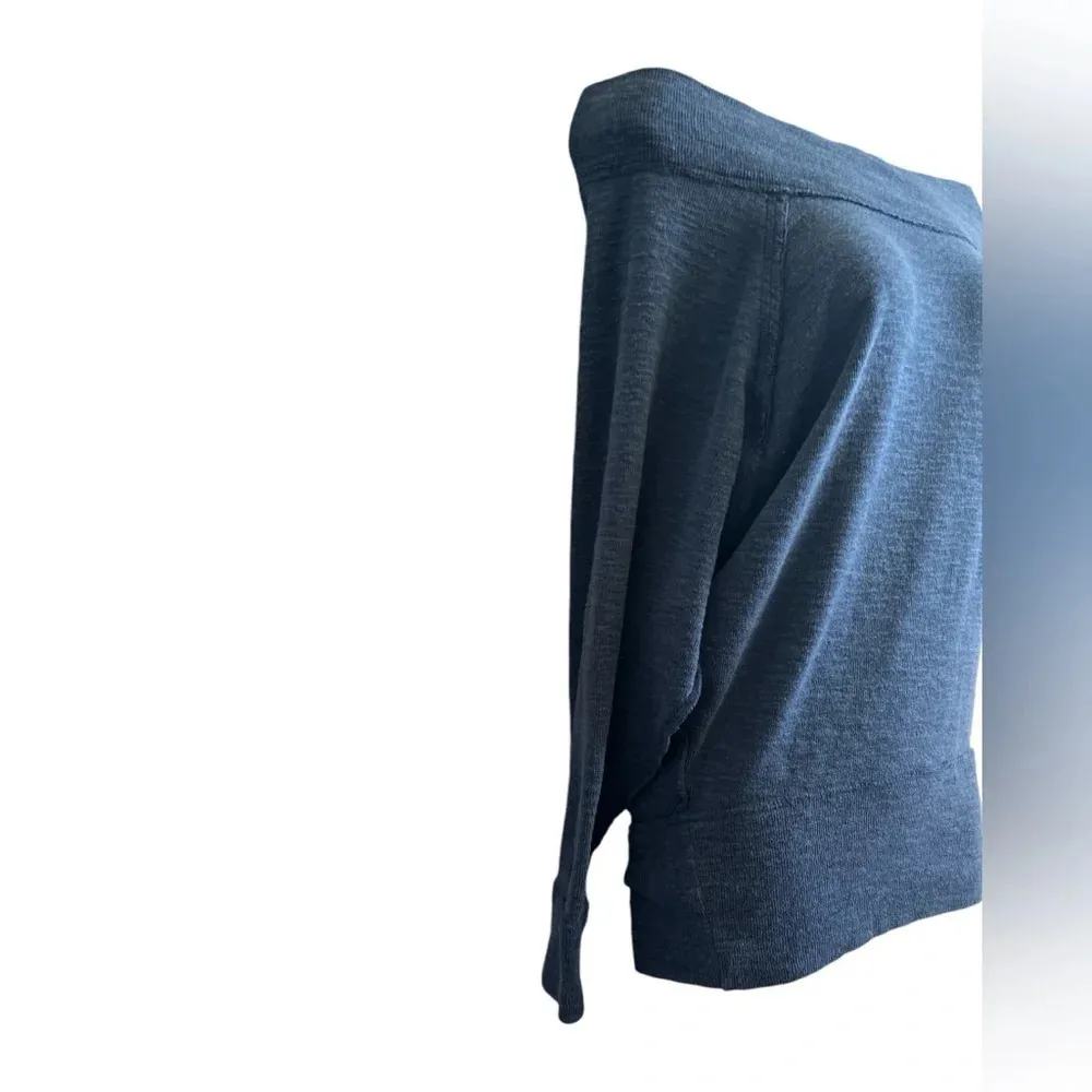 We the Free Ladies Off Shoulder Navy Sweatshirt Size XS - Image 2