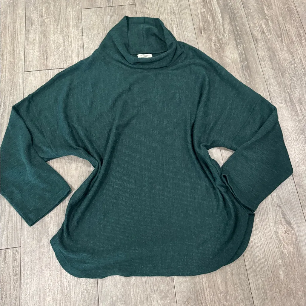 Max Studio  Dark Green Cowl Neck Sweater - Image 5