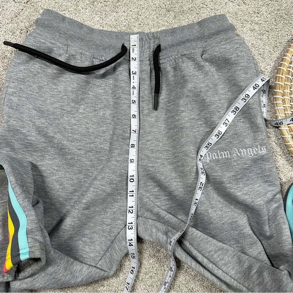 Palm Angels Women’s Rainbow Track Sweatpants Pull On Drawstring in Gray Size XL - Image 12