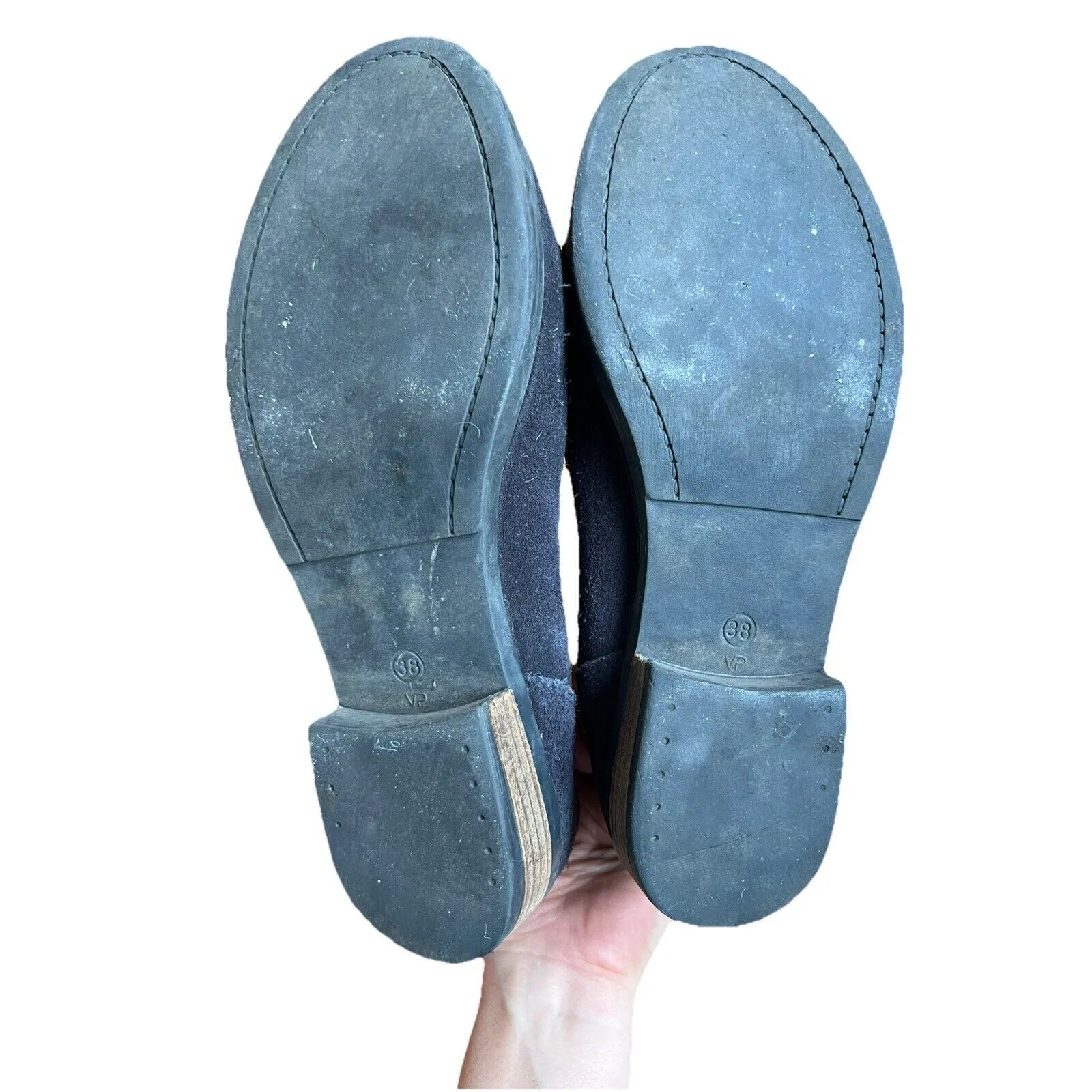 Eric Michael Portugal Venice Boot Blue Suede Moto Boots US 7/EU 38 Comfort - Image 6