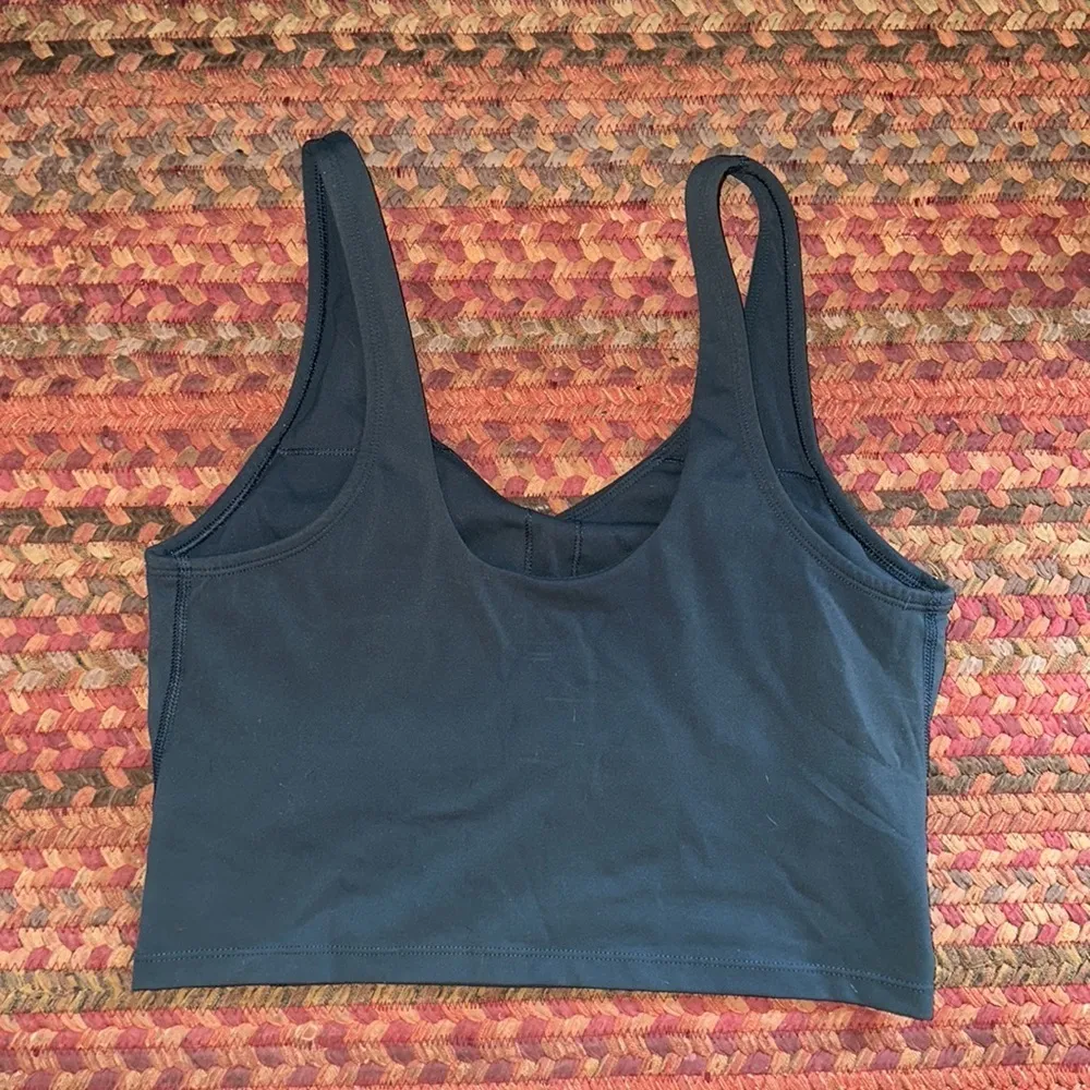 TEAL BASIC ATHLETIC TANK CROP TOP Blue Size M - Image 2