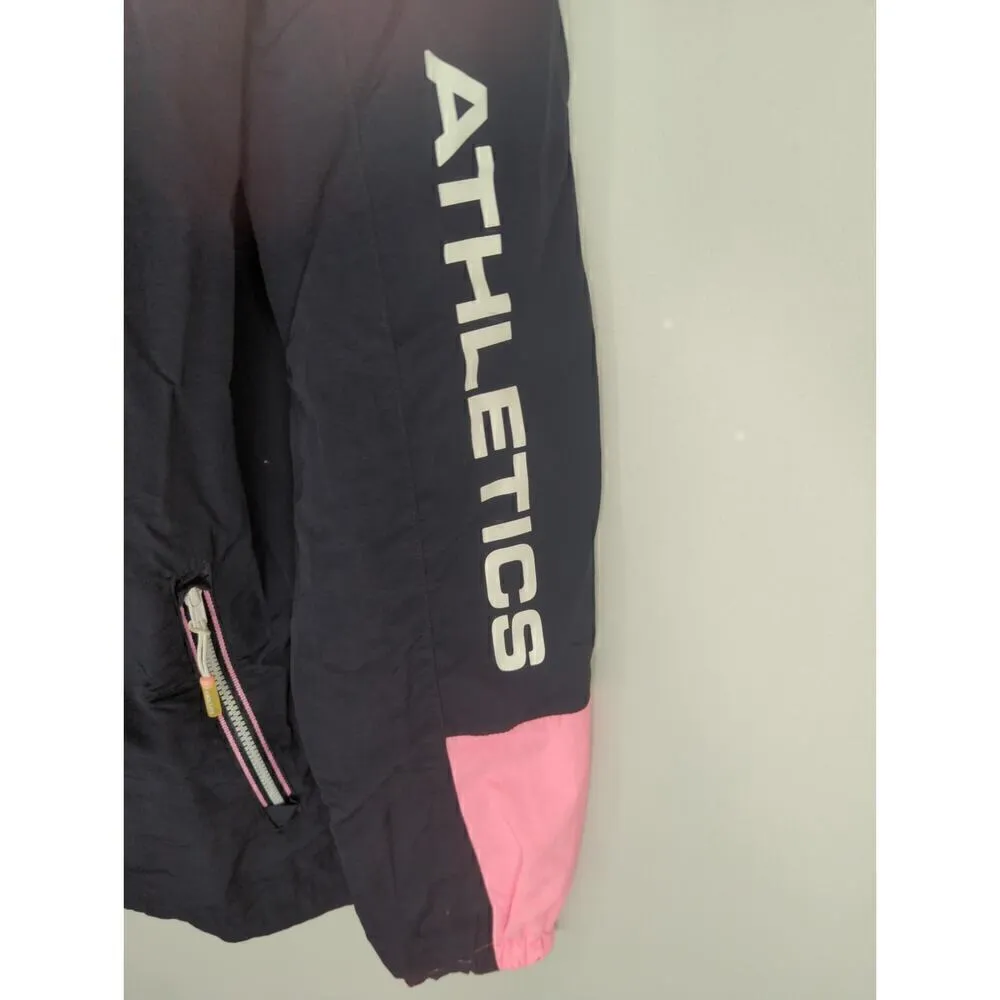 Superdry Colorblock Cagoule Hooded Full Zip Pink Black Women's Size 10 - Image 7