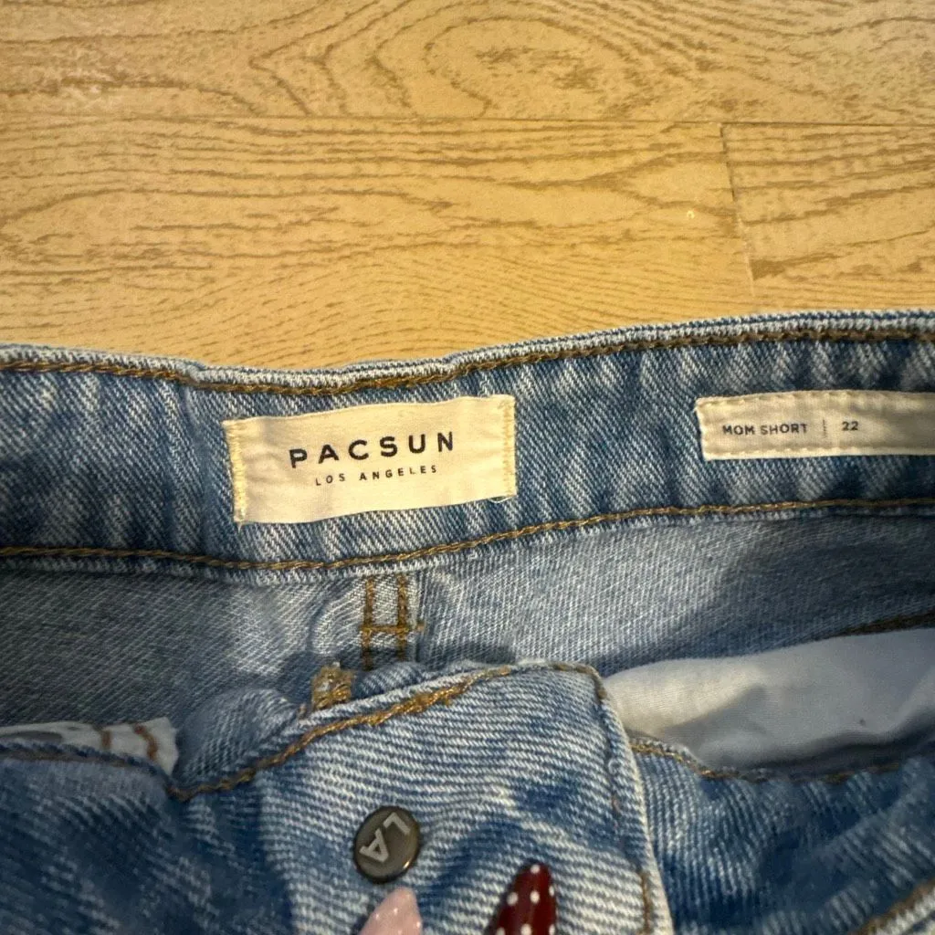 Pacsun blue mom shorts size 22 xs  High waisted short shorts. - Image 2