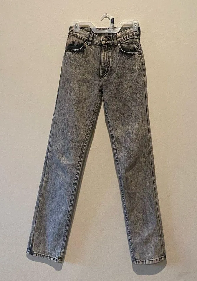 Vintage Lee white black grayish ash wash skinny denim jeans - Image 2