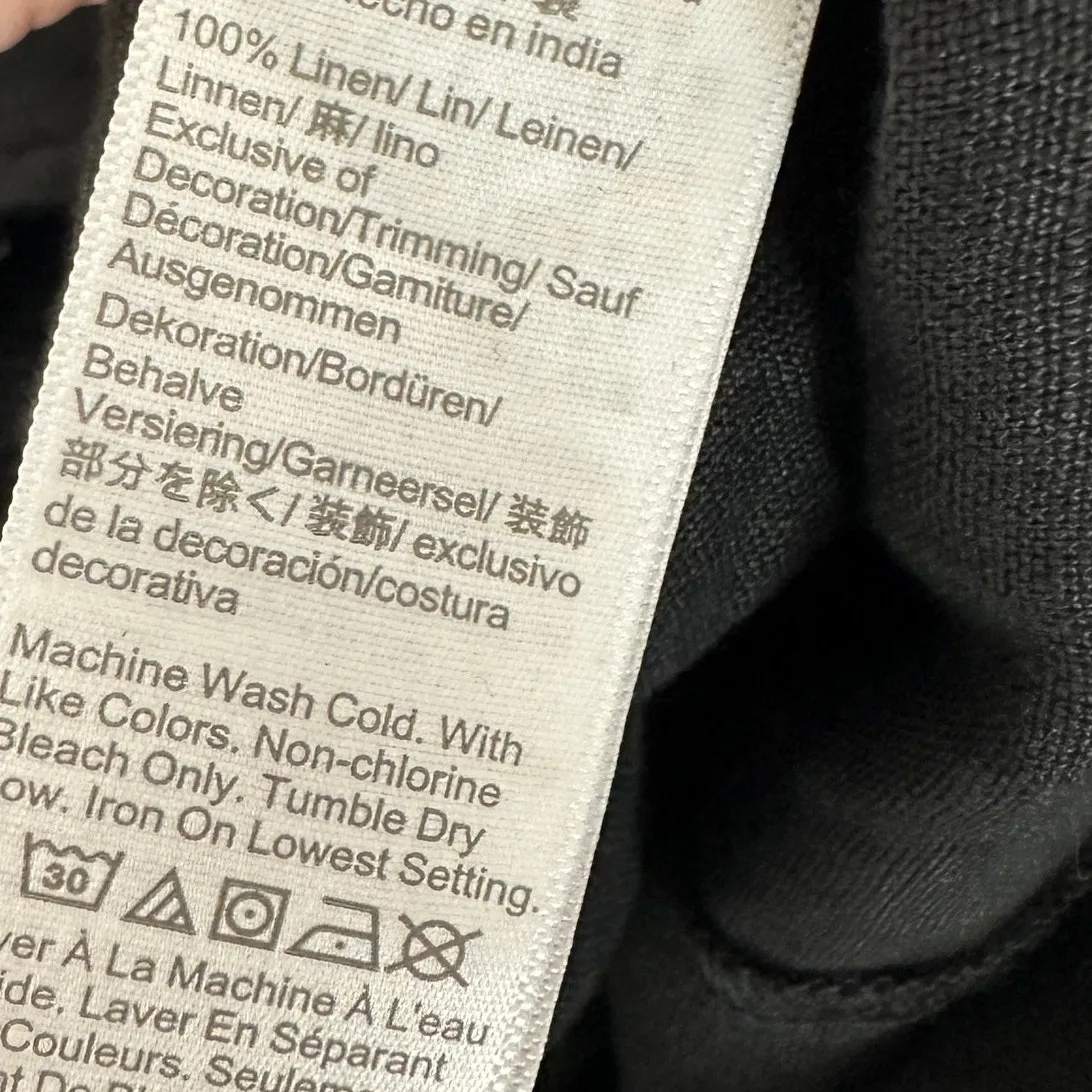 NEW Madewell Squareneck Wide Leg Jumpsuit 100% Linen Black Minimalist US 2 - Image 13