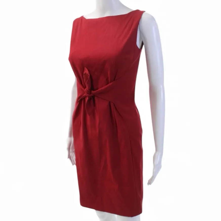 MOSCHINO CHEAP AND CHIC Red Cotton Sleeveless Dress Size 6 - Image 10