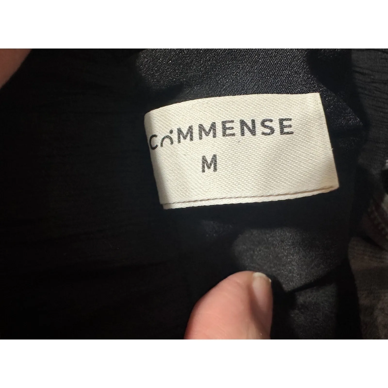 COMMENSE Black Textured Drawstring Waist Relaxed Fit Shorts Womens Size M Size M - Image 5