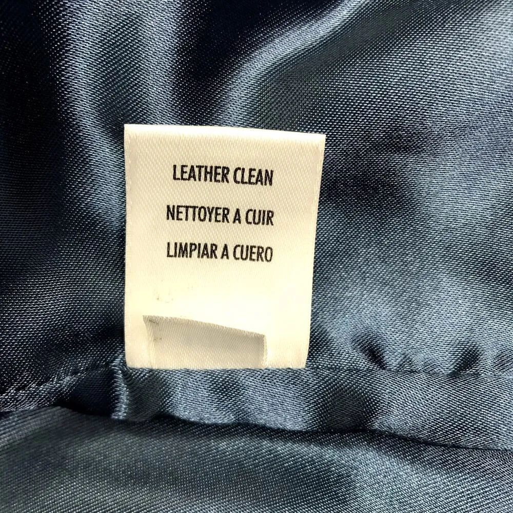 CASUAL CORNER VTG Leather Jacket Blazer Women L Blue Retro Nostalgia Classic Y2K Size L - Image 10