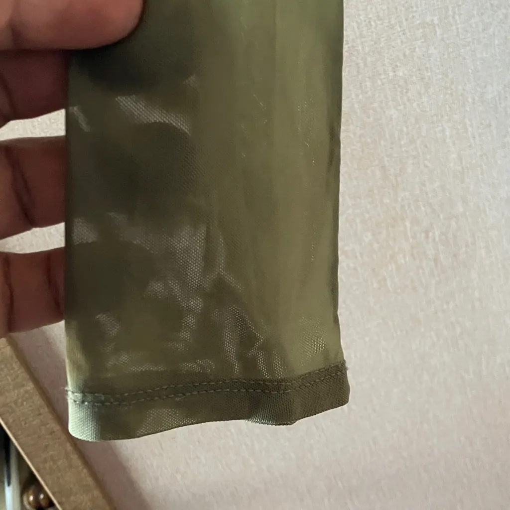 Bozzolo Sage Green mesh accented bodysuit Large - Image 6