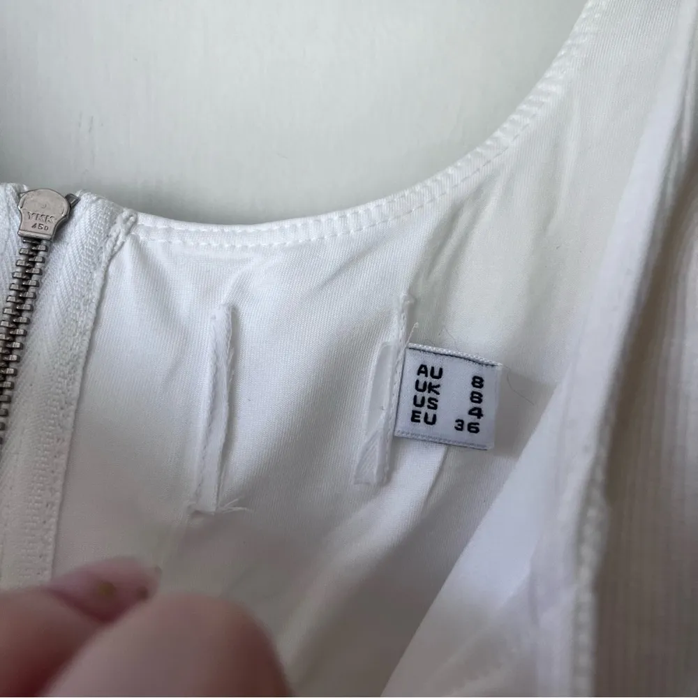 Kaeshia White Ribbed Cropped Bustier Top 4 - Image 12