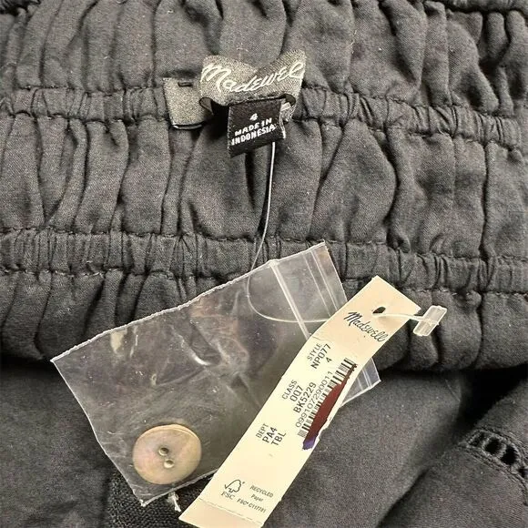 NWT Madewell Women's Black Sleeveless Wide-Leg‎ Jumpsuit Size 4 Linen - Image 10