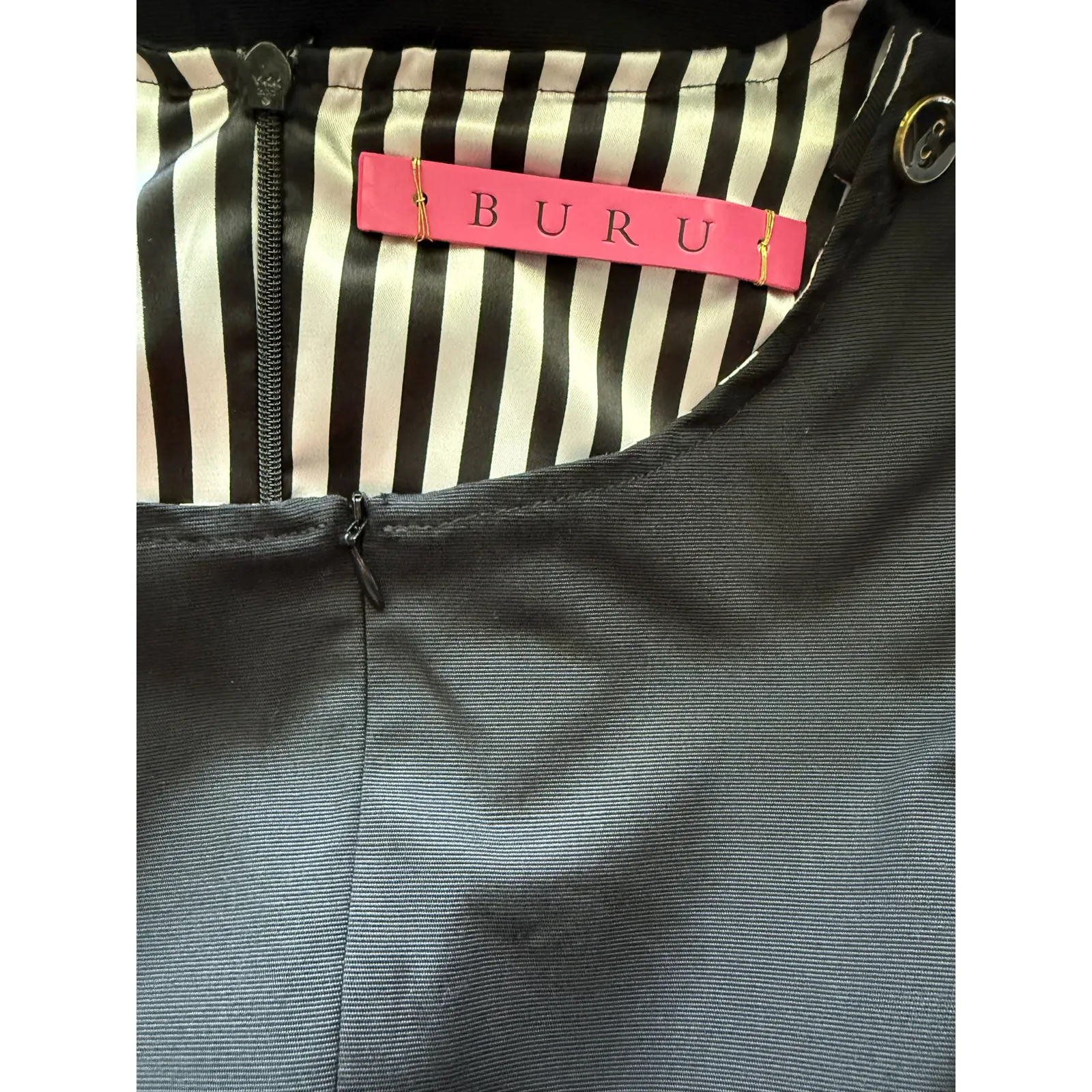 BURU Midnight Black Anniversary Ruffled Mini Dress‎ Size Large - Image 10