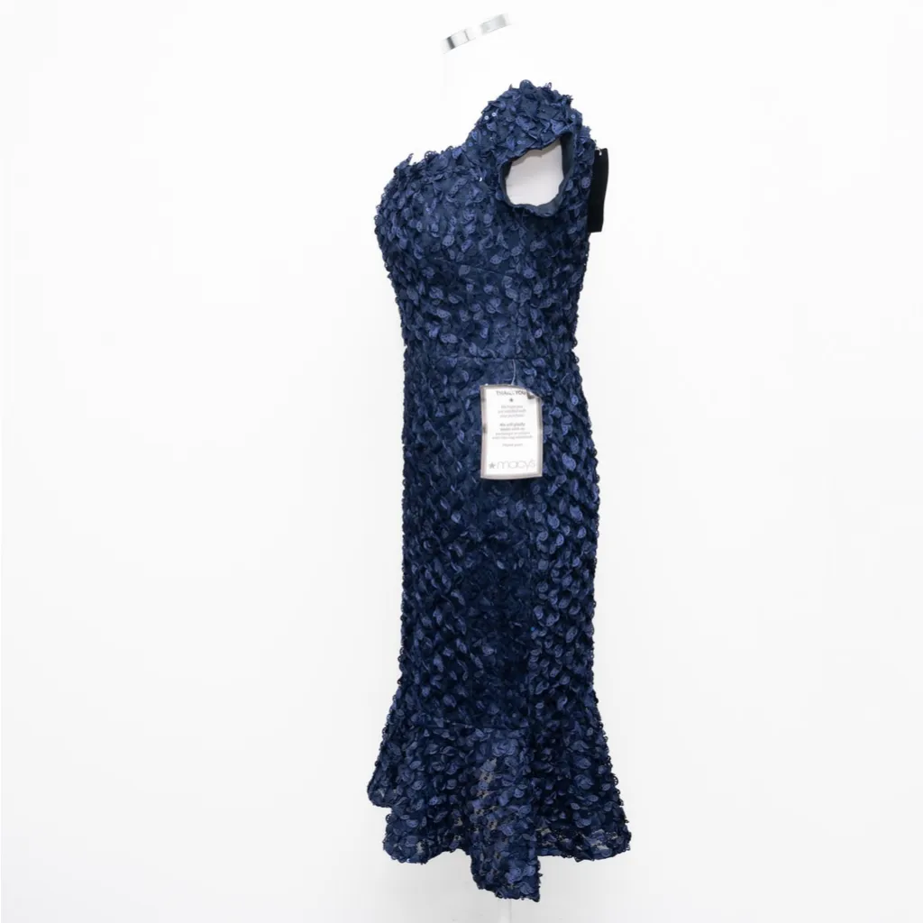 Xscape - 3D Petal Off-The-Shoulder Lace Fit & Flare Dress - Image 8