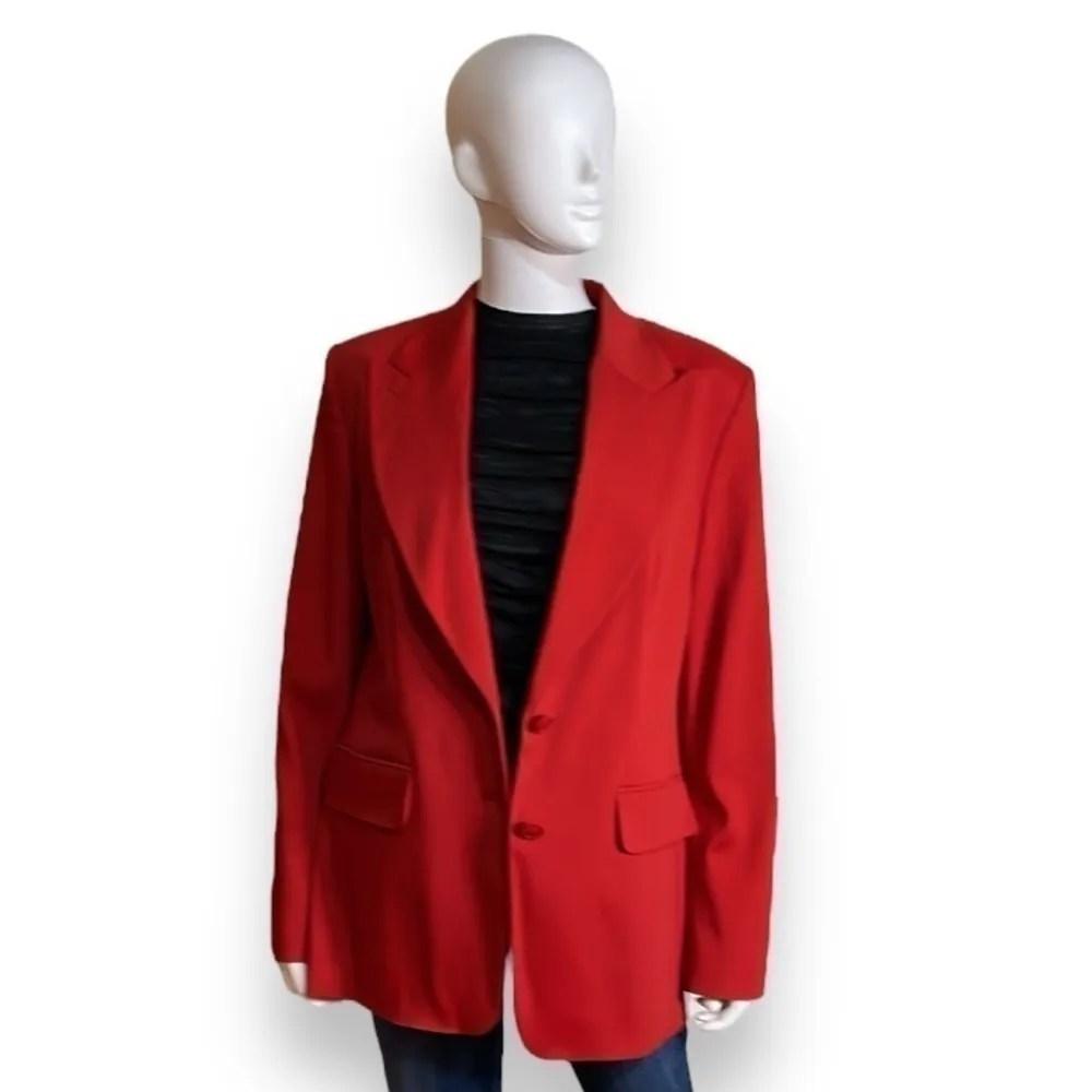 MONDI Red Women’s Blazer, Label says 42 Fits like oversized 6 or true to size 8 - Image 2