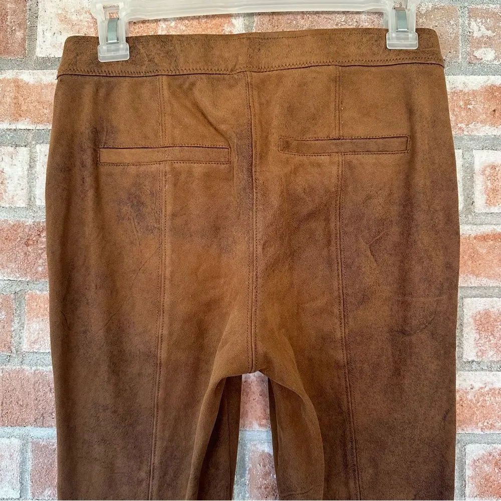 Free People Faux Suede Leather Leggings Pants Women’s 26 Brown Country - Image 5