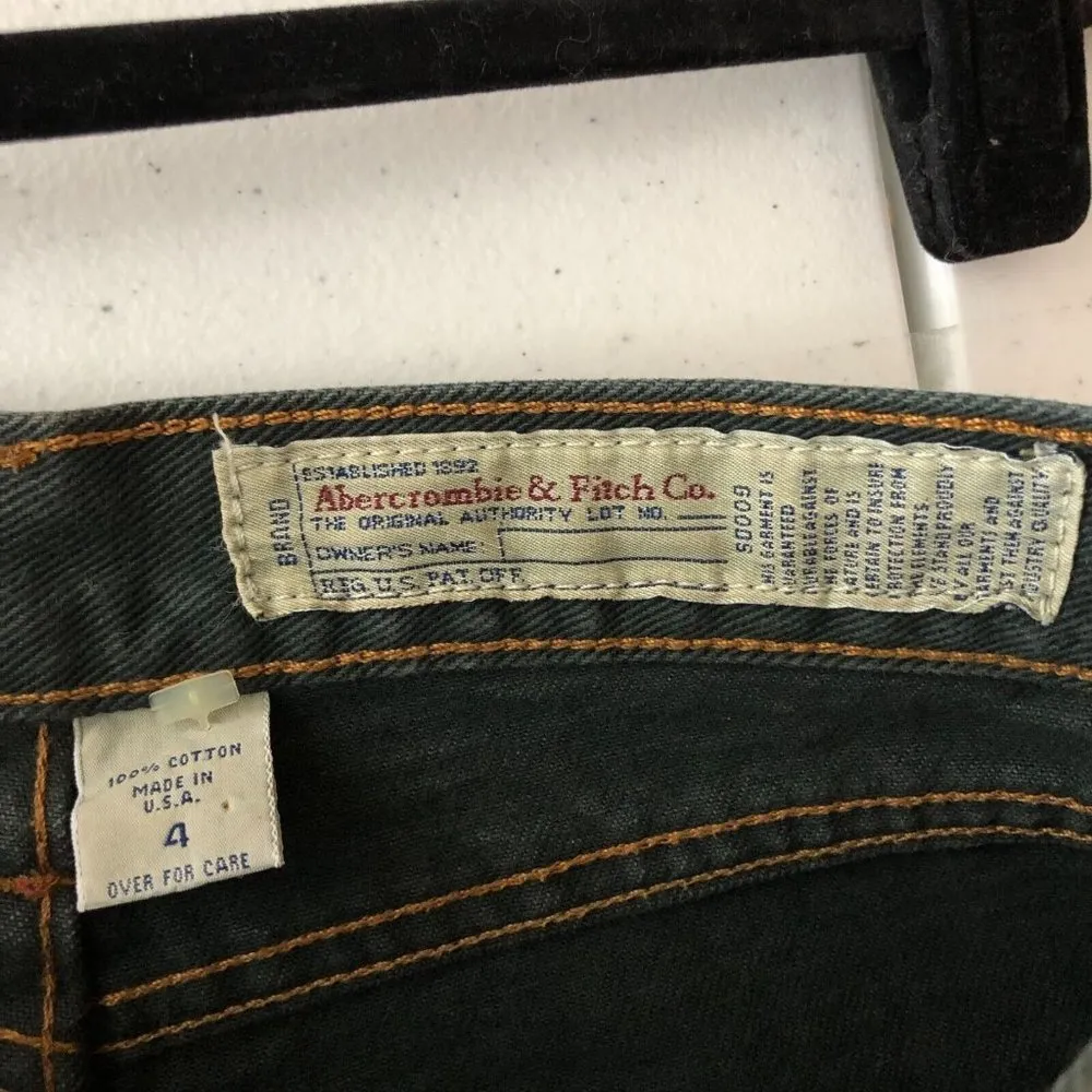 Abercrombie & Fitch Womens Mom Jeans Vintage Tapered High Rise Dark Green 4 - Image 3