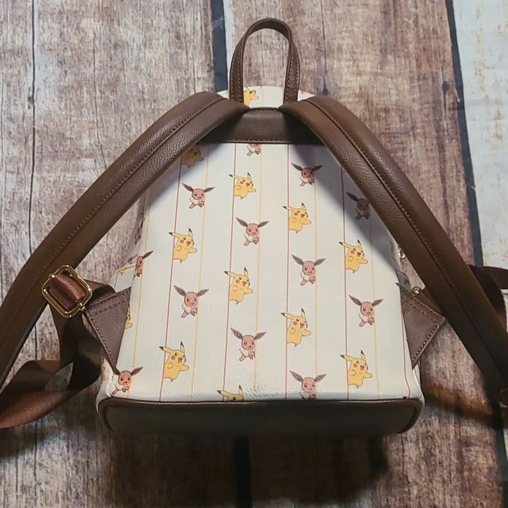 Loungefly Pokémon pikachu ever stripe mini backpack and wallet - Image 7