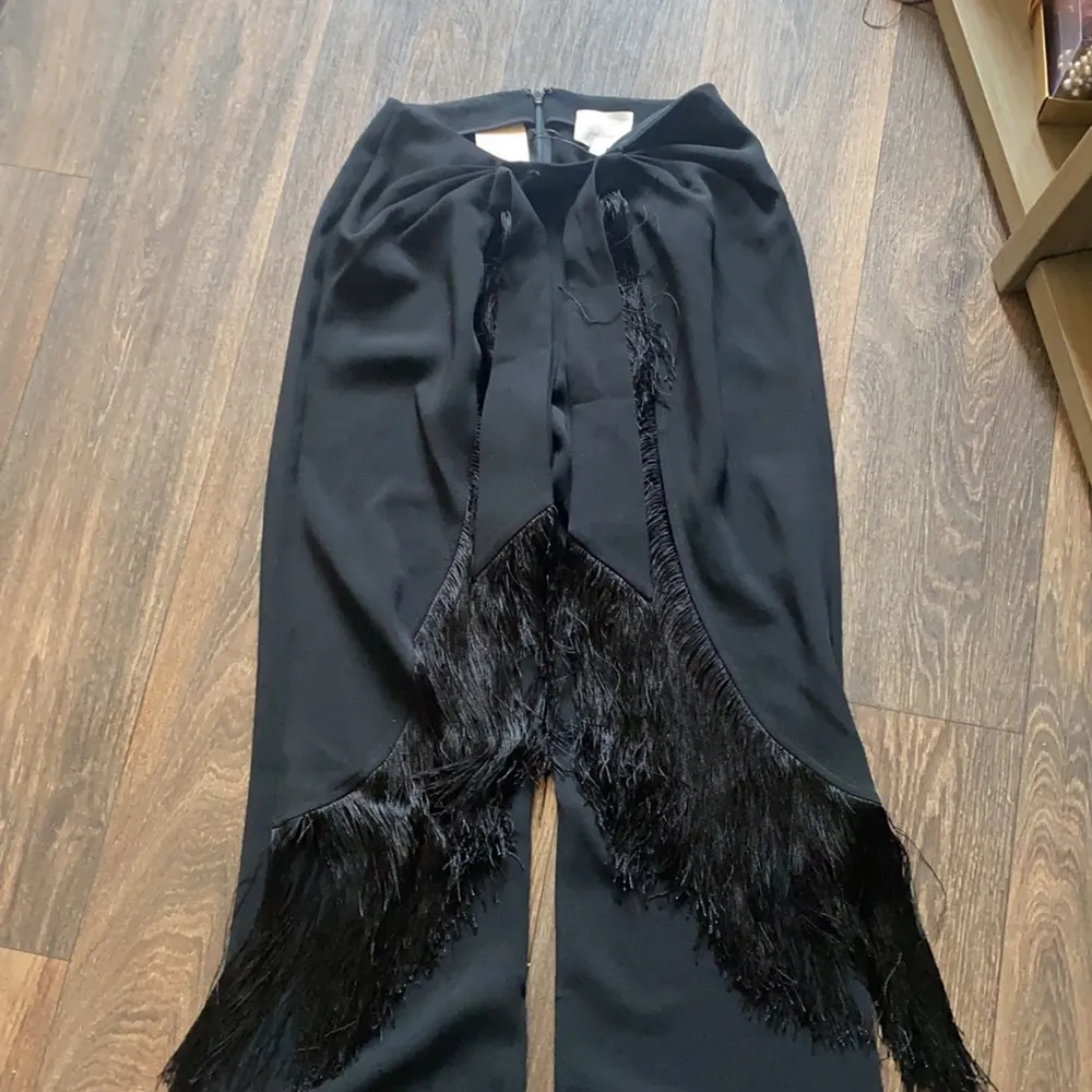 Cinq A Sept Black Fringe Pants - Image 4