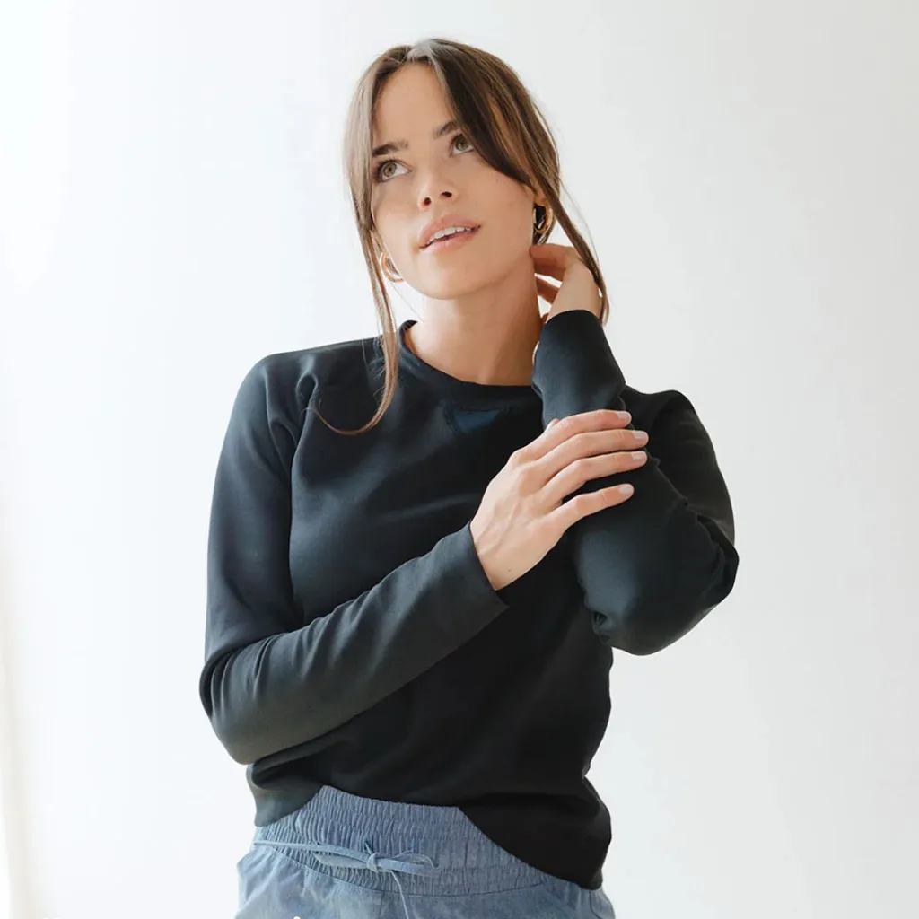 Albion Fit black neo scuba sweatshirt black size small - Image 2