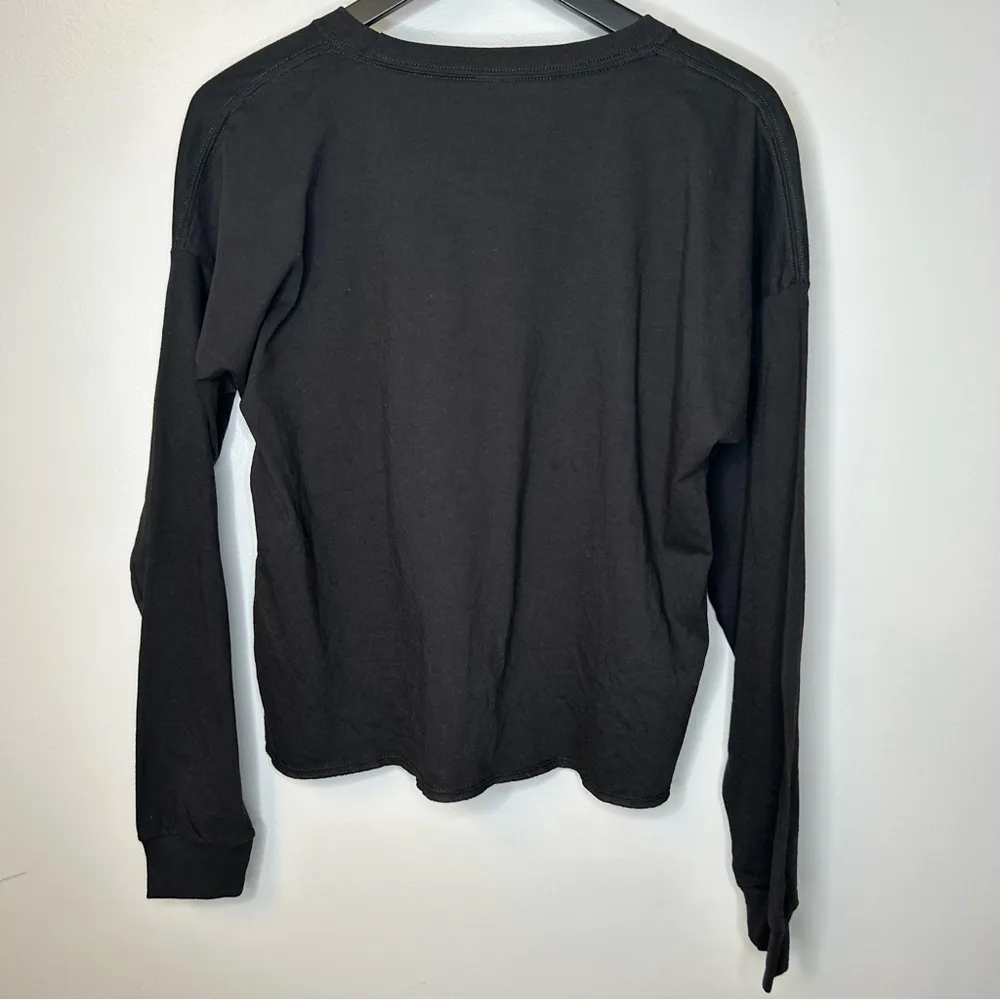 Simply Southern Long-sleeve Cropped T-shirt Dog Mom Black Red Plaid Puppy NWT - Image 5