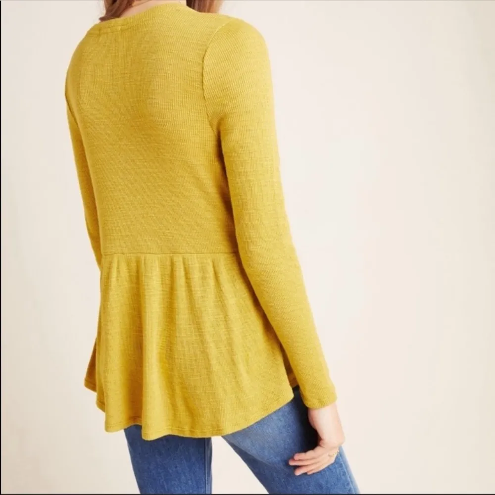 Anthropologie T.la Jill Babydoll Top Yellow NWT S - Image 4