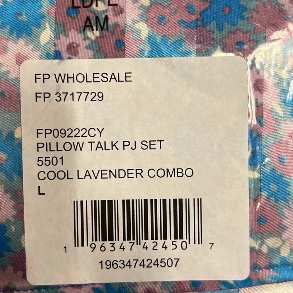 NWT Free People Pillow Talk Pajama Short Set Size L Cool Lavender Color … - Image 7