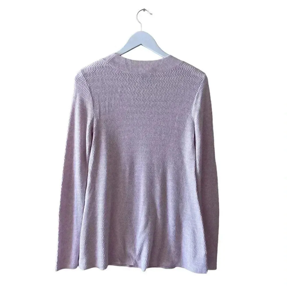 Ann Taylor Factory Pink Brushed Lightweight Crewneck Knit Cozy Soft Sweater SZ S - Image 5