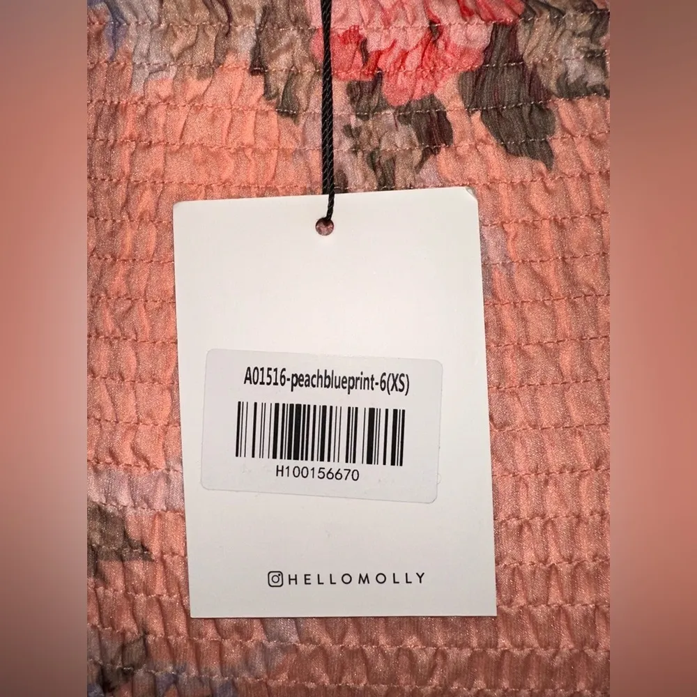 Hello Molly Calendar Girl Mini Dress Apricot XS - Image 9