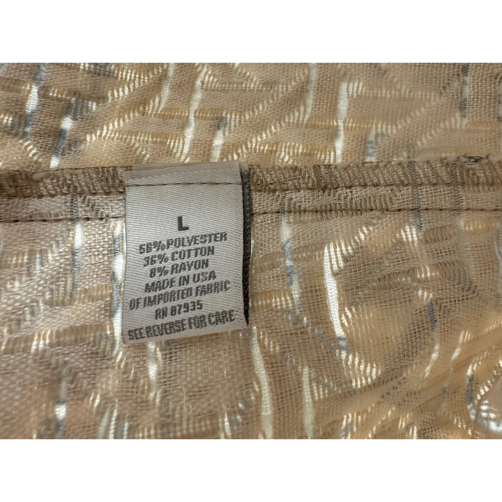 Dressbarn Quilted Jacket Womens Size L Brown Floral Patchwork Artsy Full Zip - Image 6