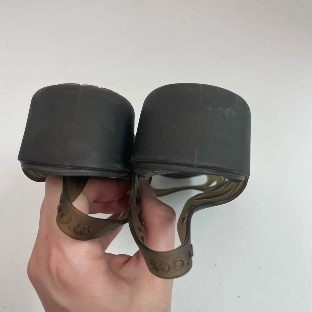 Crocs Sandals Adrina III Mini Wedge Slingback Jellies Cut Out Comfort Grey Taupe - Image 8