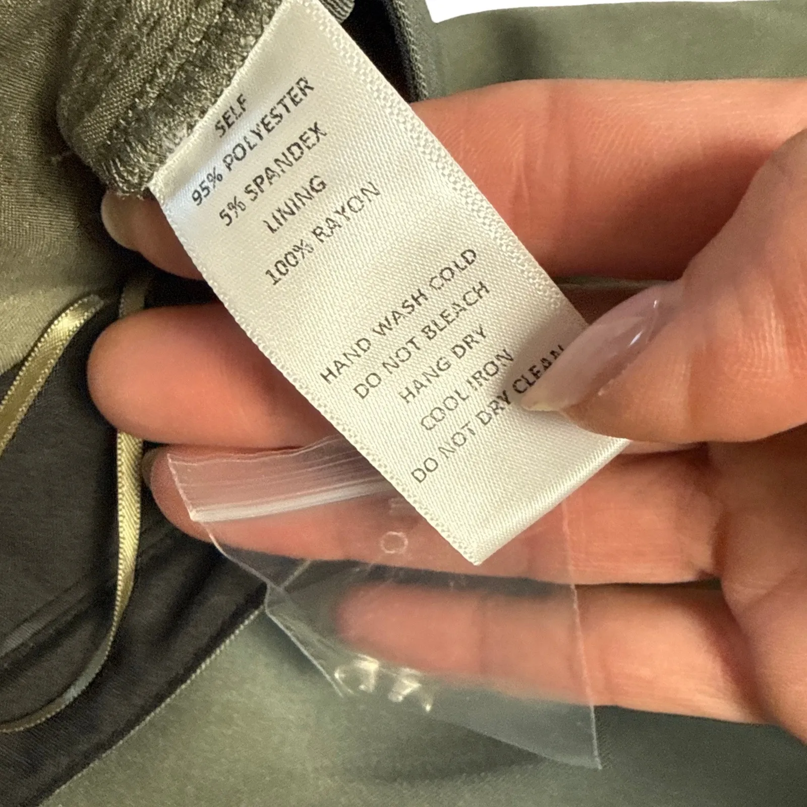 all:row Pleated Wide Leg Trouser Size L Grey Sage Green Tailored Pants Gray Size L - Image 6