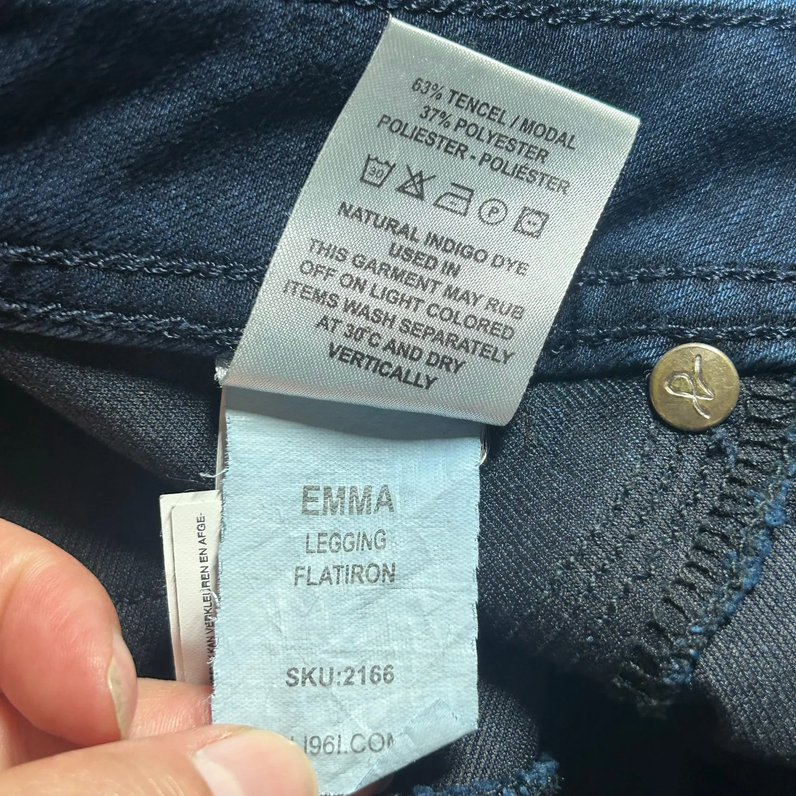 DL1961 Women's Emma Denim Legging Jegging Dark Blue Navy Stretch Jeans 26 - Image 8