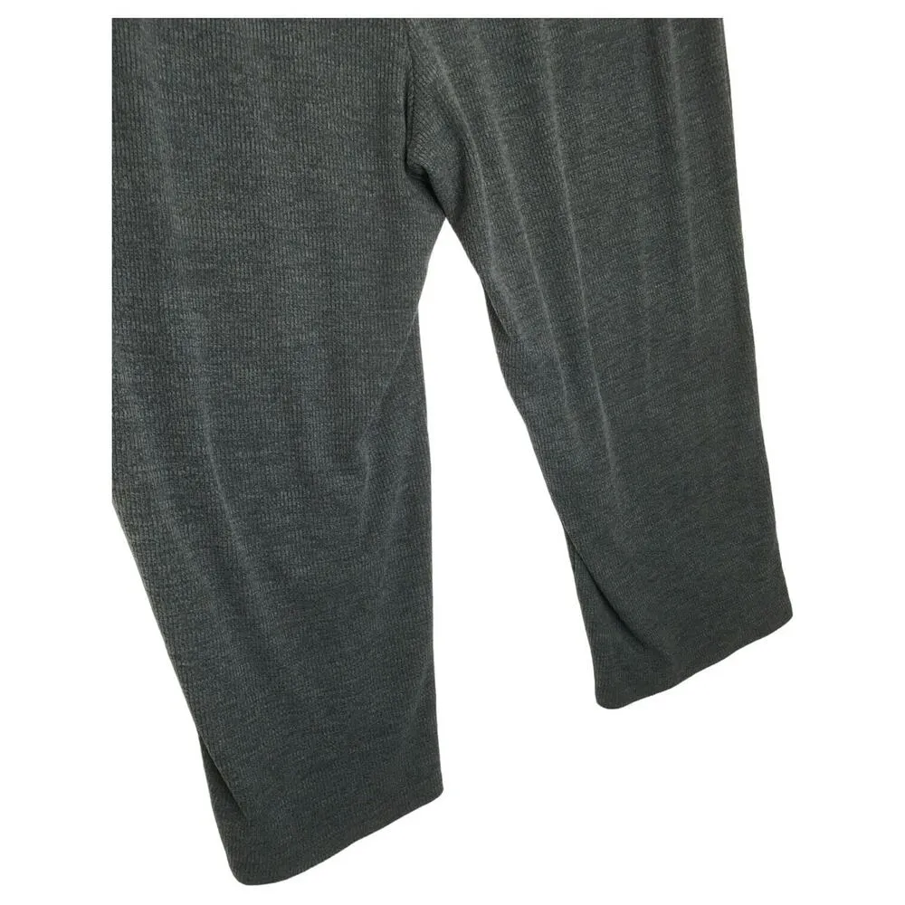 New Old Navy Pants Womens 4X Soft Ribbed Pull On Wide Leg High Rise Lounge Gray - Image 5
